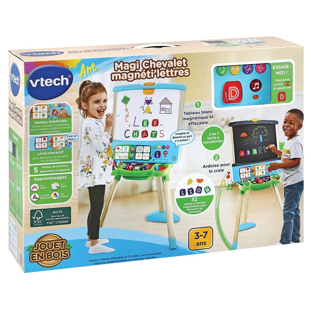 VTECH-MAGI CHEVALET MAGNETI’LETTRES-JOUETS EN BOIS+3ANS