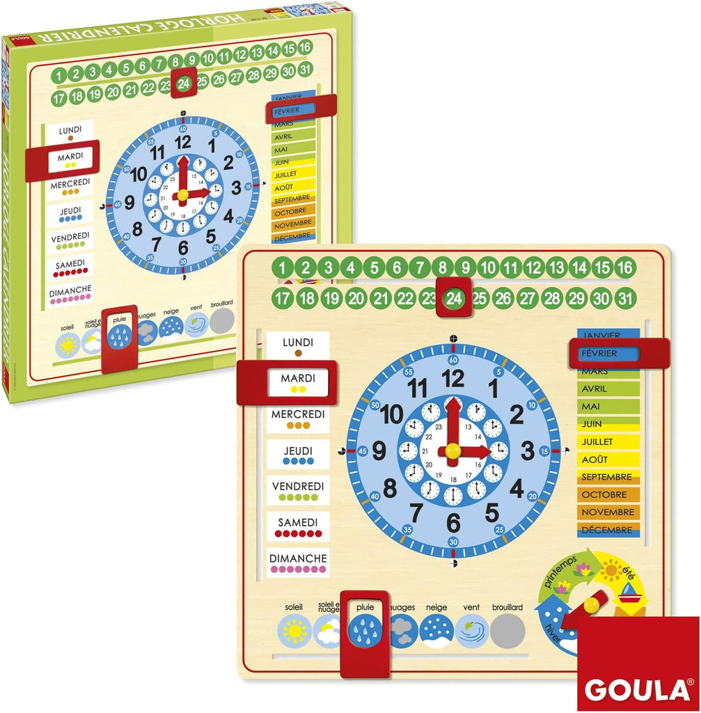HORLOGE CALENDRIER FRANCAIS+3ANS