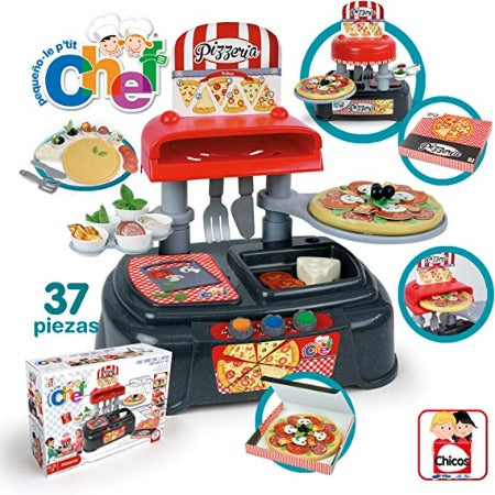 Dinette Set Le P’tit Chef Pizzeria-37pcs+3ans