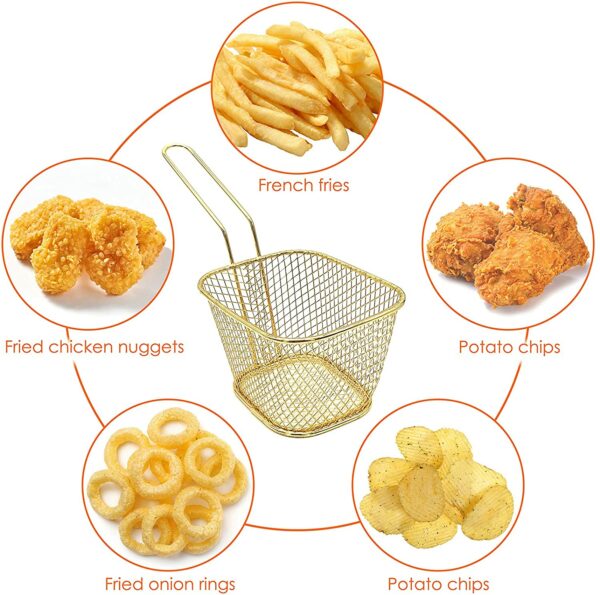 PANIER A FRITE EN METAL DORE-EXCELLENT HOUSEWARE