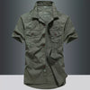 Importé - Chemise Homme Militaire Décontracté Manches Courtes En Coton