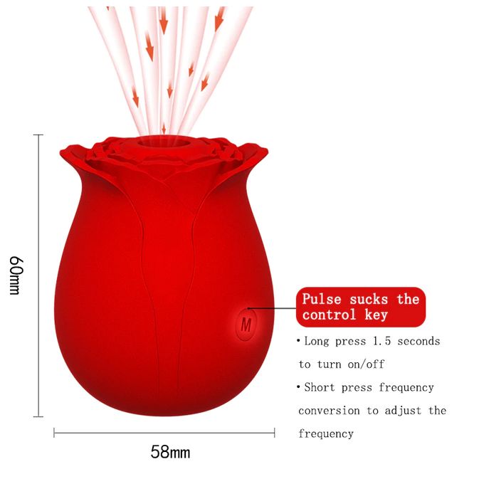 SEXTOYS Vibromasseur Sucer Vibrateur Clitoridien - Rouge