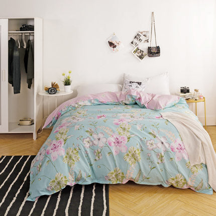Importé - Ensemble Housse de Couette + 2 Taie d'Oreiller en Pure Coton