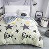 Importé - Ensemble Housse de Couette + 2 Taie d'Oreiller en Pure Coton