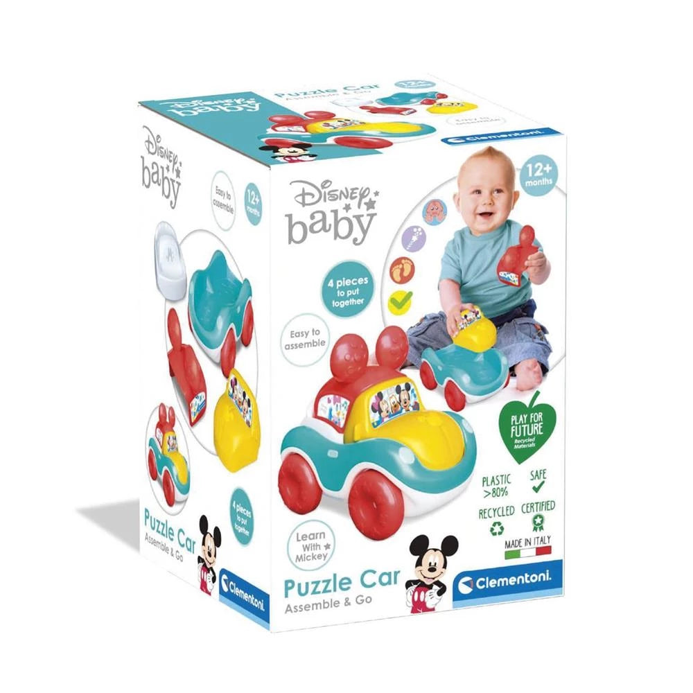 Jeu de Bebe Voiture Puzzle Disney-4pcs-A Assembler+12mois