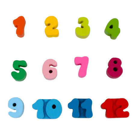 JEU- EDUCATIF LOGARITHMIC CLOCK HORLOGE EN BOIS + 3ANS