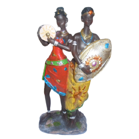 statuette de couple africain – 30cm