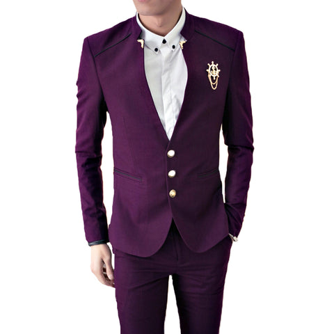 Importé - Ensemble Homme Costume + Chemise en Fibre Viscose