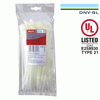 ATTACHE CABLE NATUREL-3.6X200MM-100PCS BLANC-VALEX