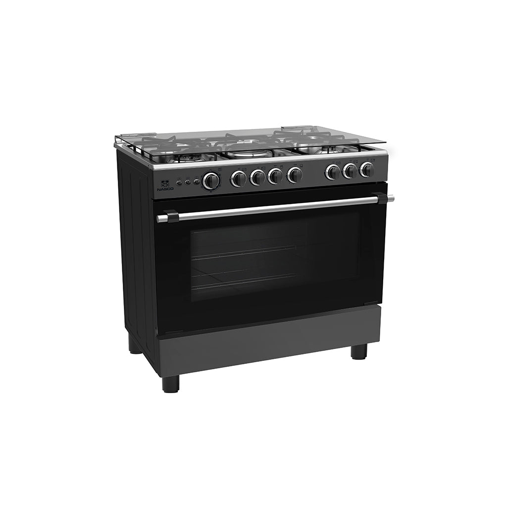GAZINIERE NASCO 5 FEUX 90x60CM COUV. VITREE - NASGC-LME90B