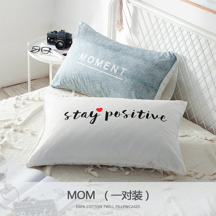 Importé - Paire de Taie d'oreiller 100% Coton Antarctique