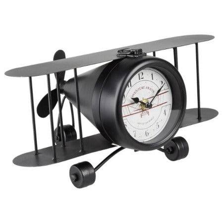 Horloge de table form avion en metal