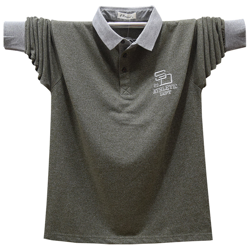 Importé - Polo Hommes 100% Coton à Manches Longues Couleur Unie