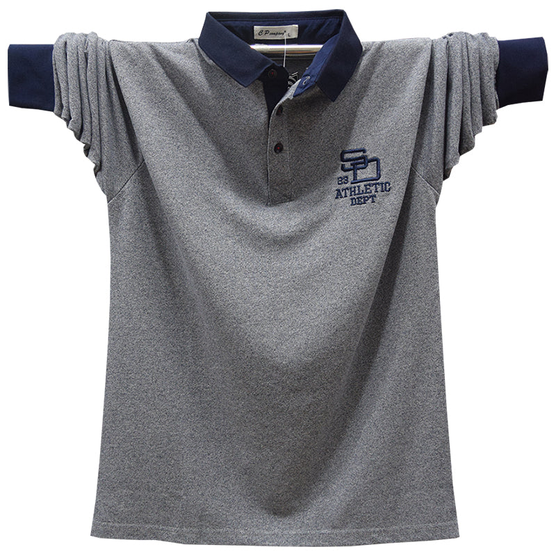 Importé - Polo Hommes 100% Coton à Manches Longues Couleur Unie