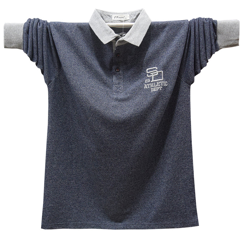 Importé - Polo Hommes 100% Coton à Manches Longues Couleur Unie