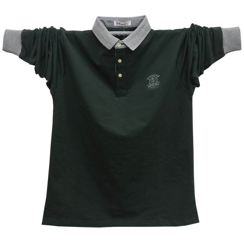 Importé - Polo Hommes 100% Coton à Manches Longues Couleur Unie