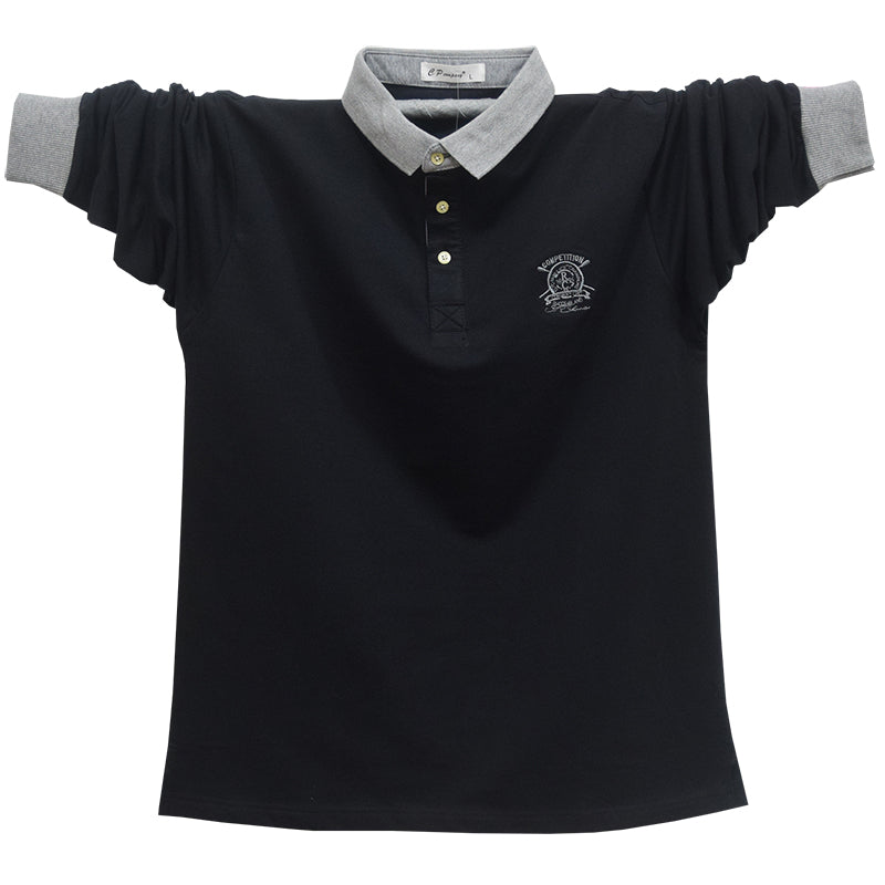 Importé - Polo Hommes 100% Coton à Manches Longues Couleur Unie