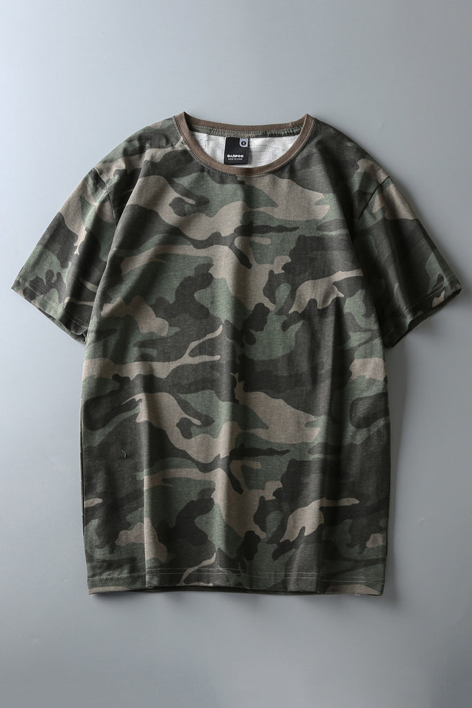 Importé - T-Shirt Camouflage Hommes Décontractés Manches Courtes En Coton