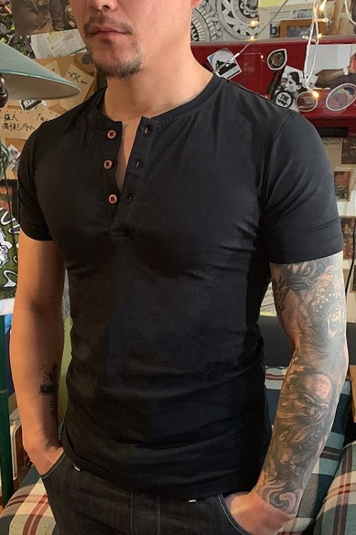 Importé - T-Shirt Homme Coton Slim Fit Manche Courte