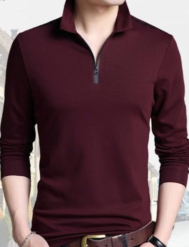 Importé - Polo T-Shirt Slim Fit Homme Manches Longues