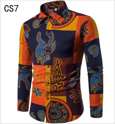 Importé - Chemise Slim Homme Décontractée Manches Longues En Coton Lin