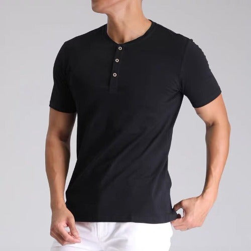 Importé - T-Shirt Homme Coton Slim Fit Manche Courte