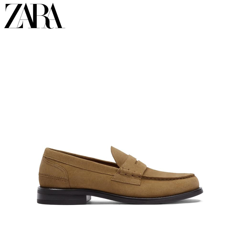 Importé - ZARA NEW - Chaussure Homme Mocassins Décontractées En Cuir - Beige