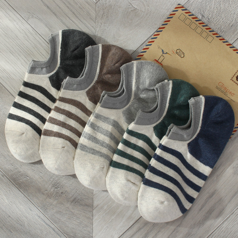Importé - Lot de 5 Paires de Chaussettes Style Rétro Sport 100% Coton