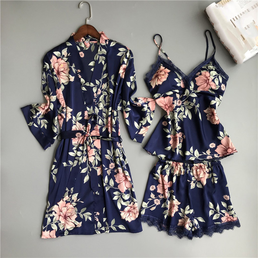 Importe - Pyjamas Chemise De nuit  Sexy Femme 3 Pièces