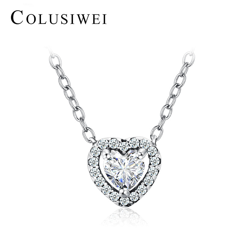 Importé - Collier Argent en Cœur