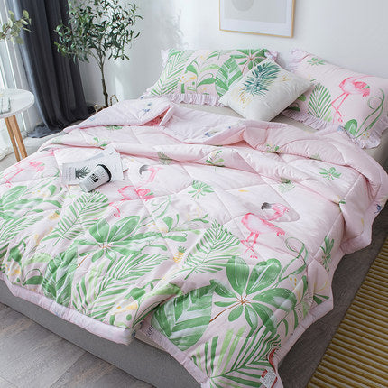 Importé - Couette Extra Douce + 2Taies imprimée en Fibre de Polyester