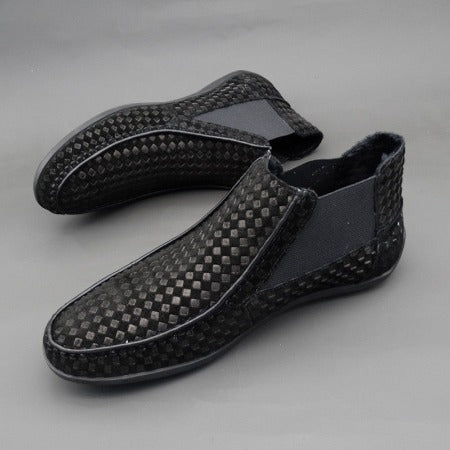 Importé - Chaussure Homme Britannique Montantes Style Bottines A Gaine  En Cuir