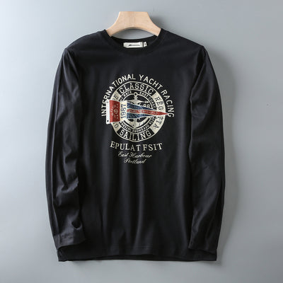 Importé - Polo Pur Coton Homme Décontracté Manche Longue