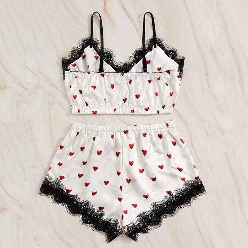 Importe - Pyjama Sexy Lingerie Femme Deux Pièces En Dentelle
