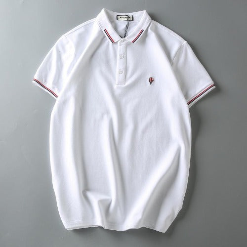 Importé - Polo Brodé Homme Décontracté Manches Courtes