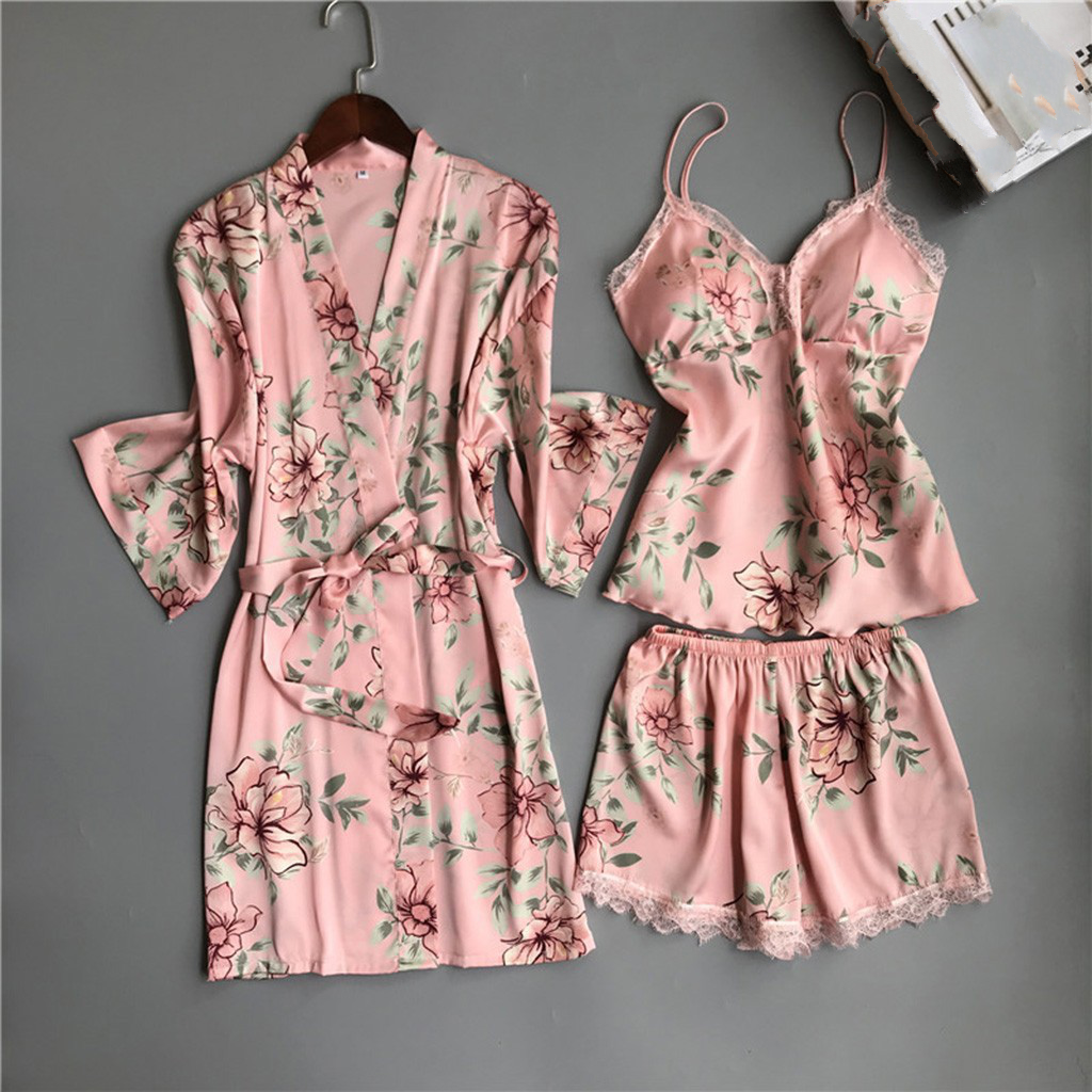 Importe - Pyjamas Chemise De nuit  Sexy Femme 3 Pièces
