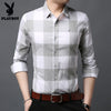 Importé - Chemise Homme Playboy Slim Fit Manches Longues A Carreaux