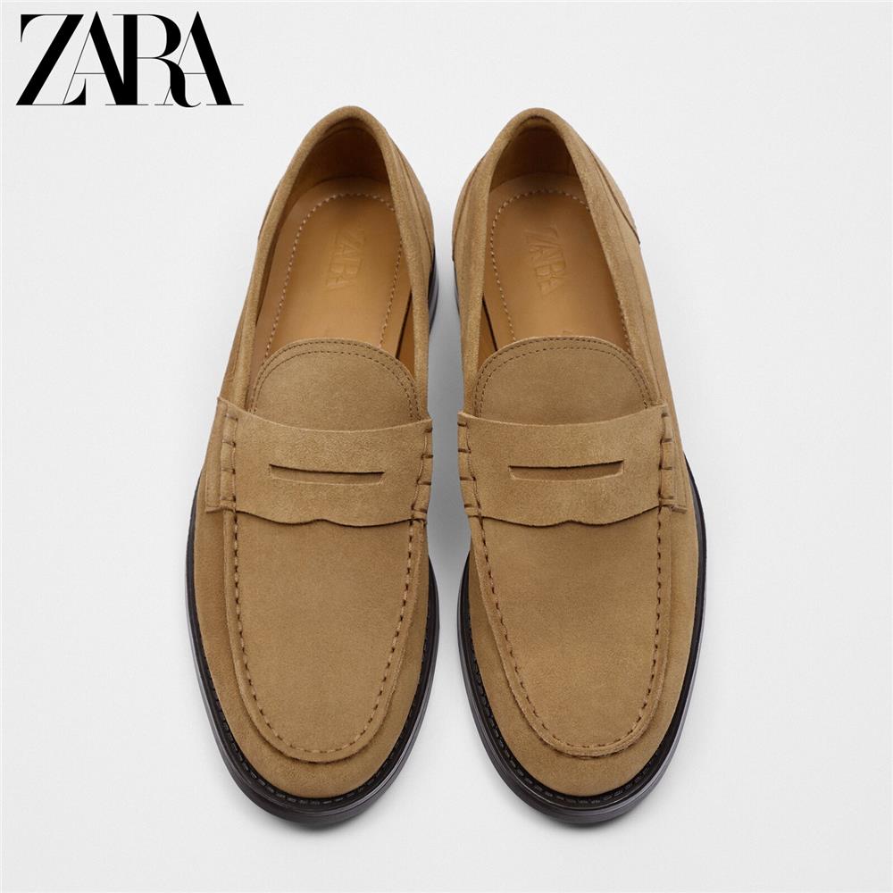 Importé - ZARA NEW - Chaussure Homme Mocassins Décontractées En Cuir - Beige