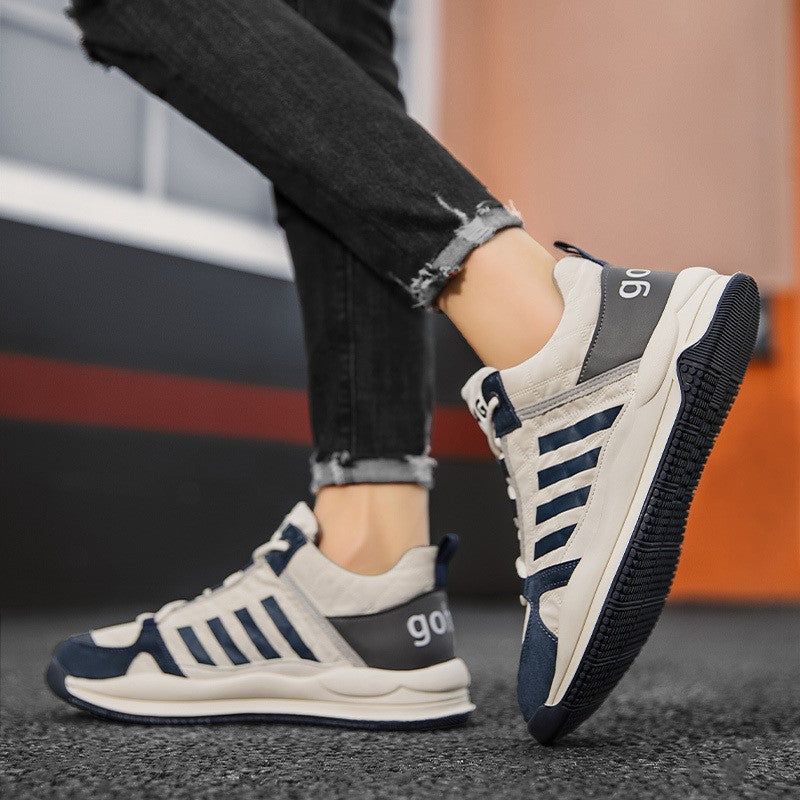 Importé - Chaussure Homme Sport Baskets Basses Bi-Matières