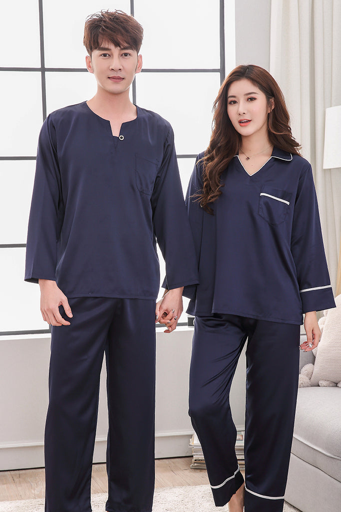 Importé - Ensemble Pyjamas en soie pour Homme et Femme