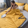 Importé - Couette Extra Douce + 2 Taies en Fibre de Polyester