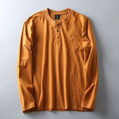 Importé - T-Shirt Homme  Décontractés Manches Longue En Coton Lavé