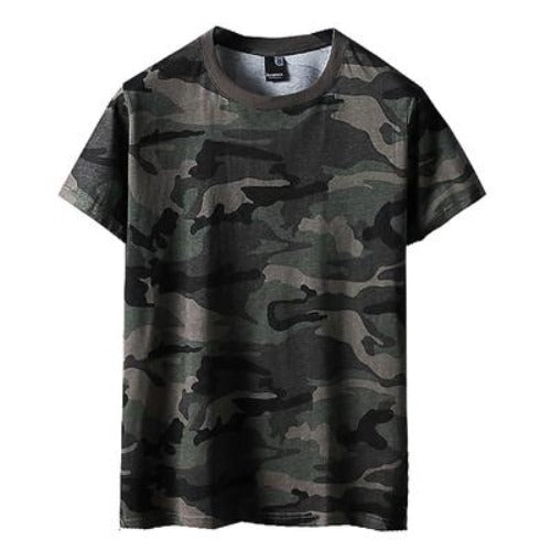 Importé - T-Shirt Camouflage Hommes Décontractés Manches Courtes En Coton