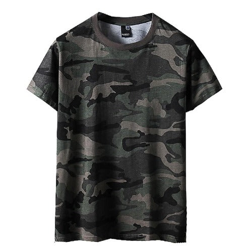 Importé - T-Shirt Camouflage Hommes Décontractés Manches Courtes En Coton