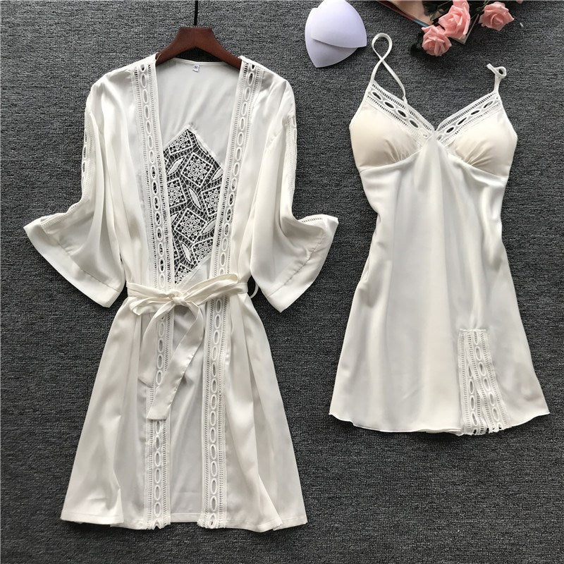 Importe - Ensemble Pyjamas Sexy Femme 2 Pièces En Dentelles