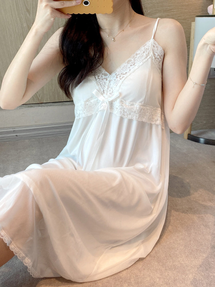 Importe - Pyjamas Femme Robe de Nuit Bras Mince