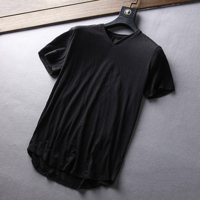 Importé - T-Shirt Sport Coton Homme Décontracté Col V