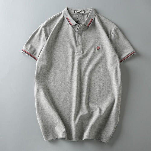 Importé - Polo Brodé Homme Décontracté Manches Courtes