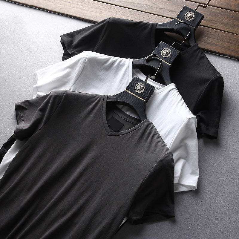 Importé - T-Shirt Sport Coton Homme Décontracté Col V