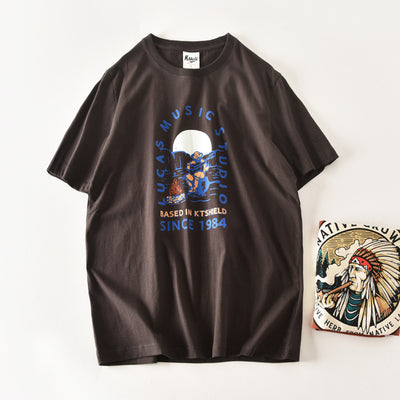 Importé - T-Shirt Pur Coton Homme Décontracté Manche Courte